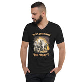 Music Makes You Alive Unisex Short Sleeve V-Neck T-Shirt - Beyond T-shirts
